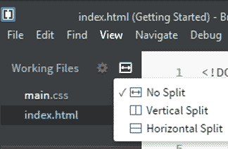 Brackets Split Screen