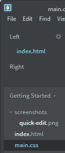 Brackets Getting started files 
