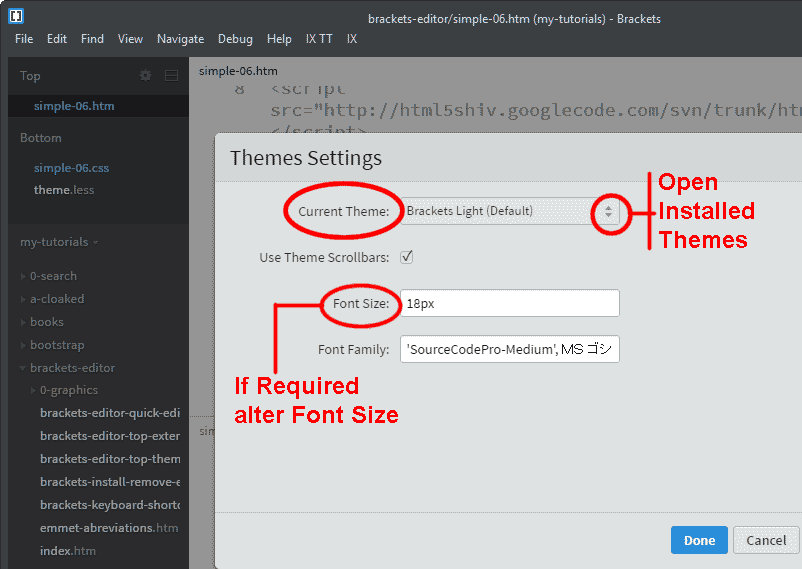 Themes Settings